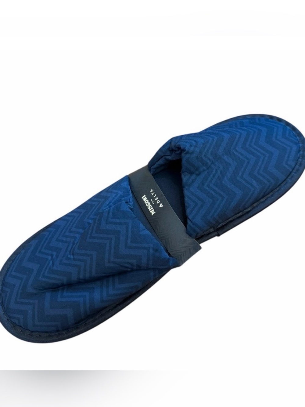 Missoni for Delta One Blue Chevron Pattern Slippers. OS.
NWT